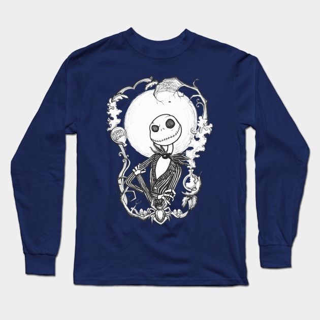 Happy Halloween, Jack Skellington! Long Sleeve T-Shirt by fehrti